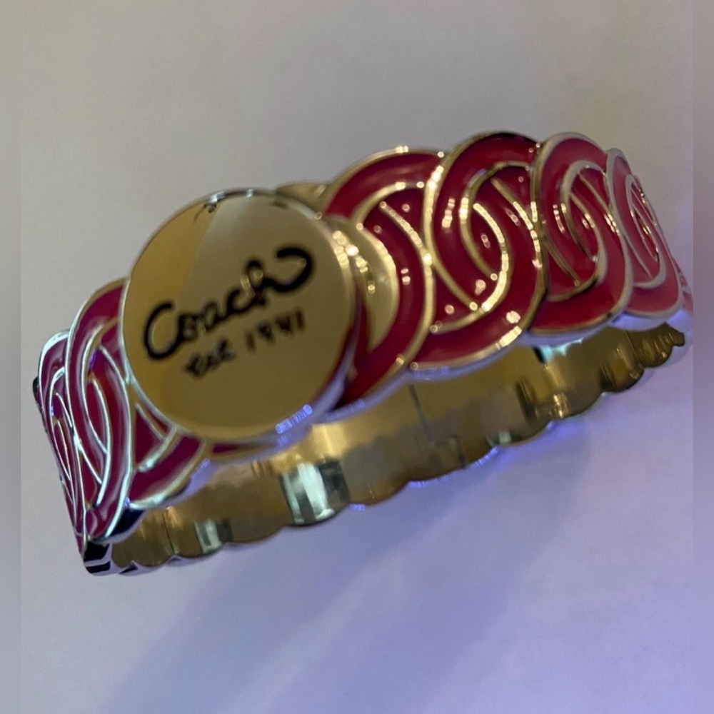 Coach Silver and Pink Women's bracelet